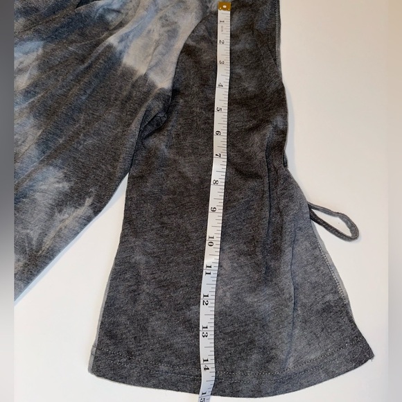 Weekend by Susan Graver Tie-Dye Tunic Top XL Fit Slit Sleeves Tie Detail - Picture 7 of 8
